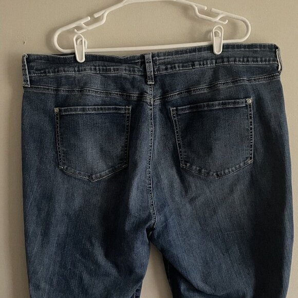 NYDJ Wmn Plus 24W Blue Med Wash Lift Tuck Technology Straight Leg Ankle Jeans - Picture 6 of 12